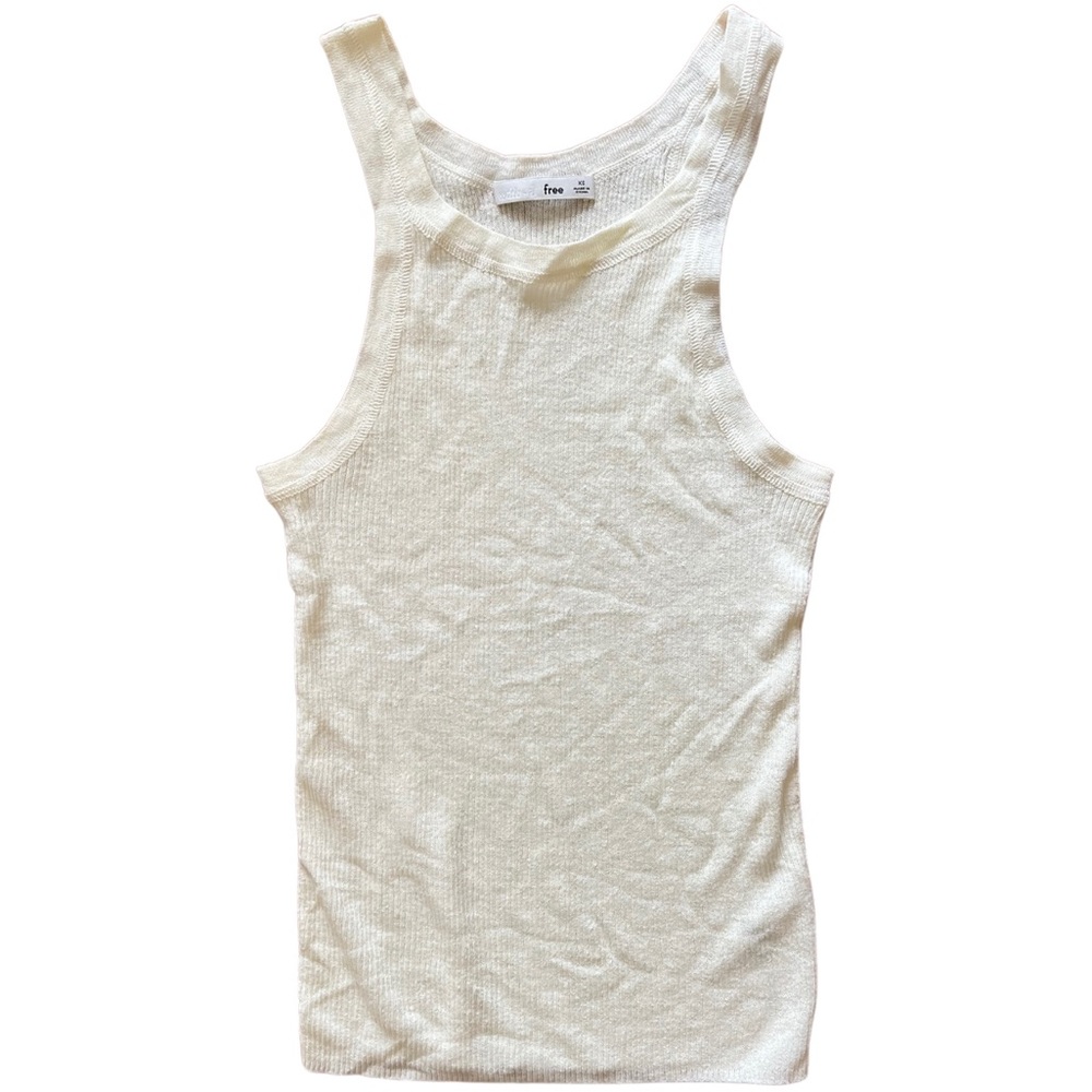 Wilfred Free White Razor Back Tank Top